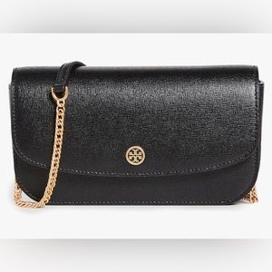Tory Burch Women's Robinson Chain Wallet, Black
